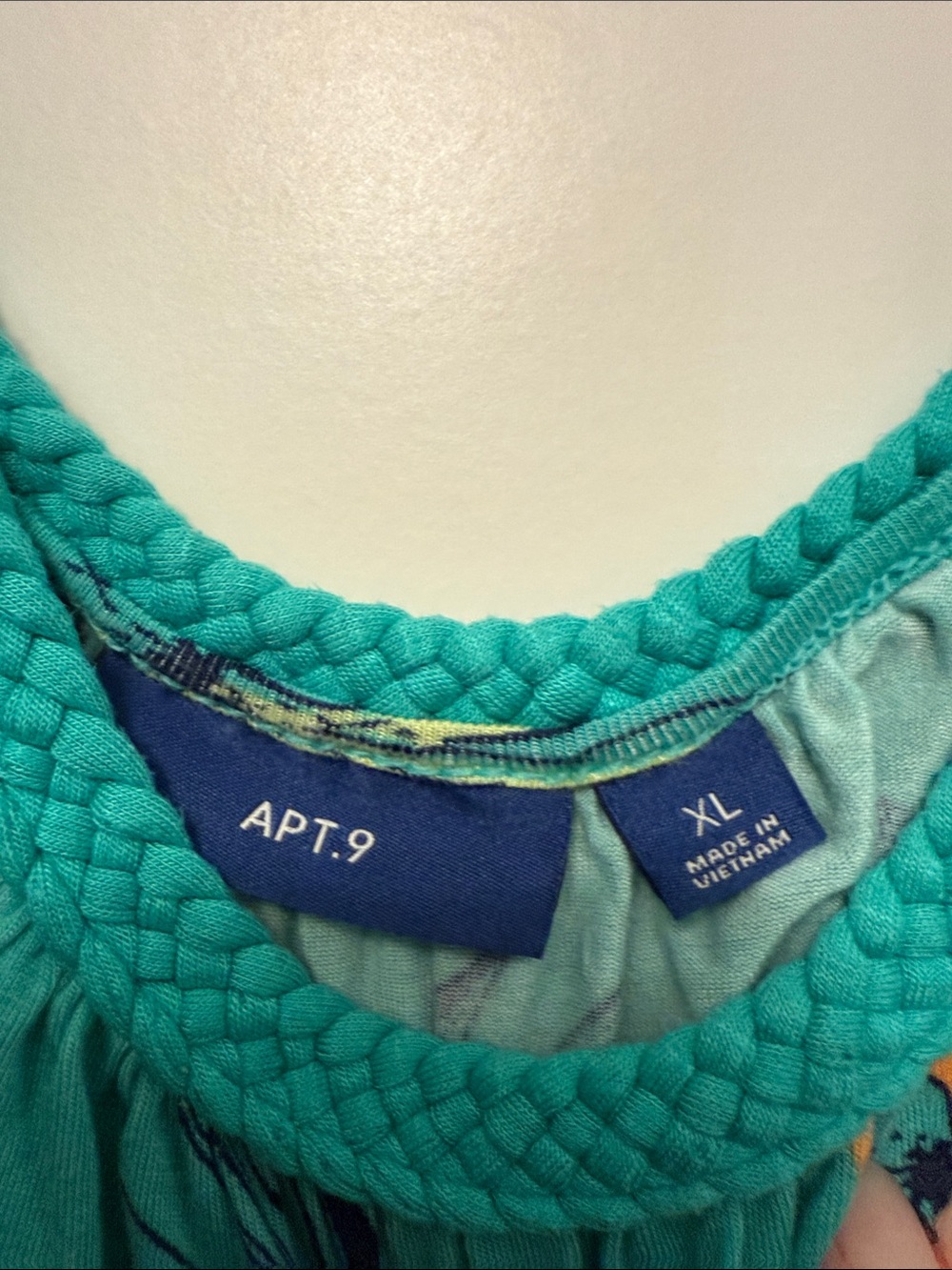 Apt. 9 Teal Floral Braided-Strap Tank - Picture 3 of 4
